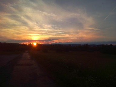 Slovenský Raj, západ slunce nad Tatrami
